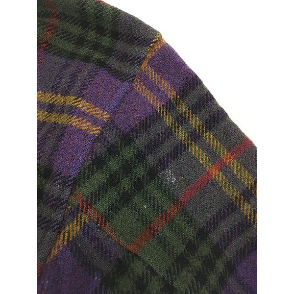 レディース 古着 90s USA製 WoolRich 裏地 キルティング チェック 総柄