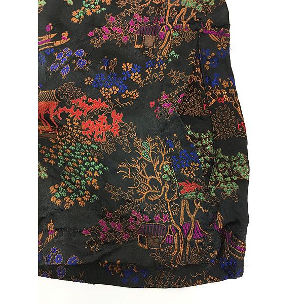 レディース 古着 CHICO'S DESIGN 中国 風景 総柄 デザイン 光沢