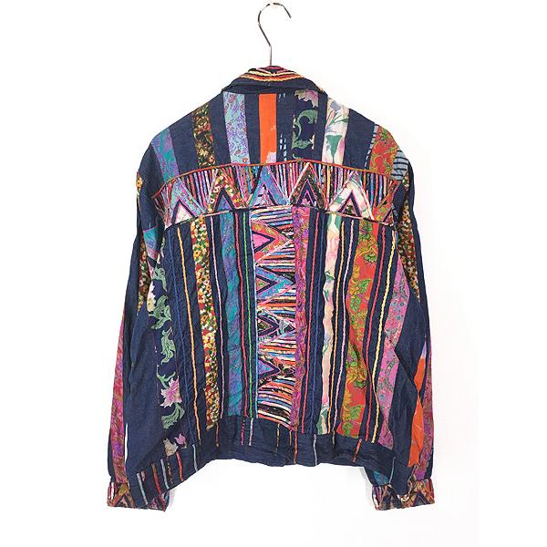 レディース 古着 90s SANDY STARKMAN マルチ パターン 異素材 MIX