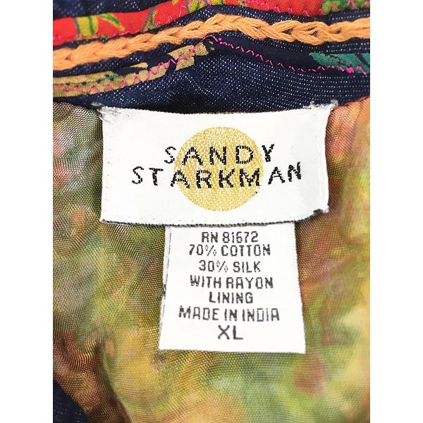 レディース 古着 90s SANDY STARKMAN マルチ パターン 異素材 MIX