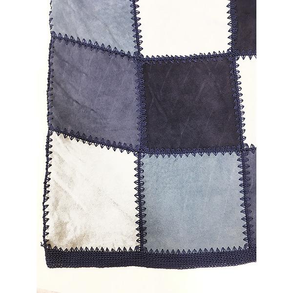 レディース 古着 DENIM&Co. パッチワーク 継ぎ接ぎ スエード レザー