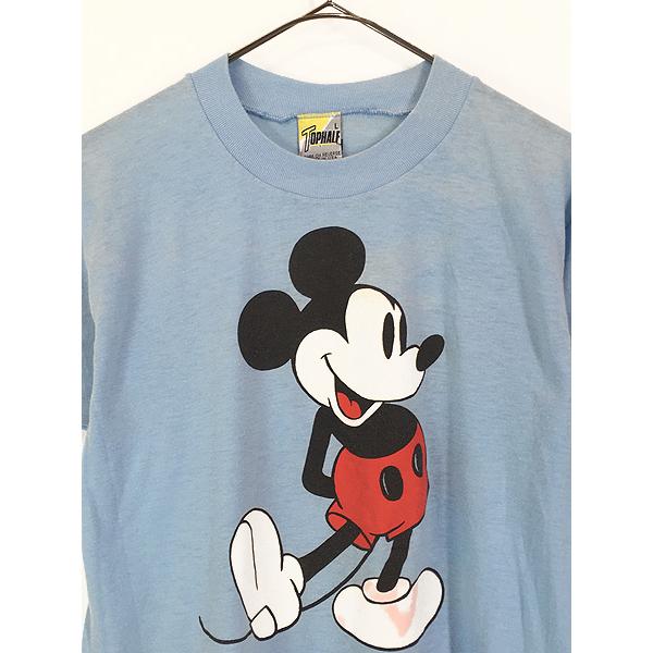 レディース 古着 80s USA製 Disney Mickey 白足 ミッキー T レディース 古着 80s USA製 Disney Mickey 白足 ミッキー T