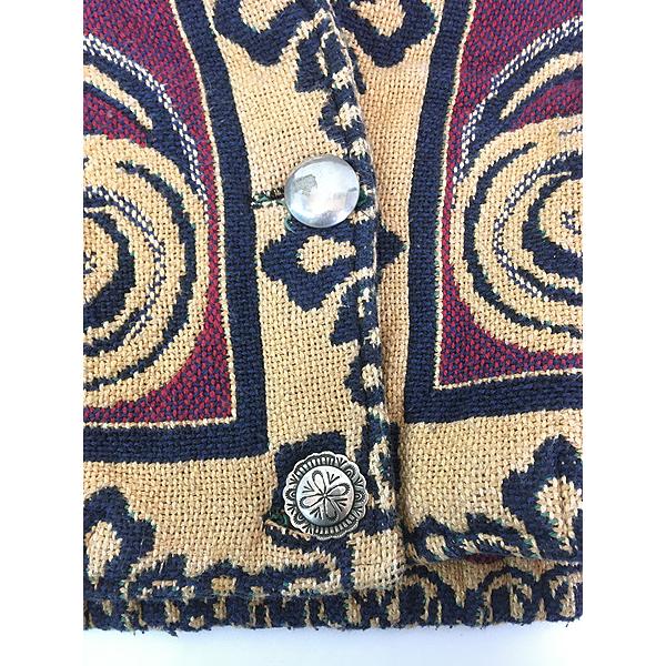 レディース 古着 80s USA製 Painted Pony 花 ひまわり アラベスク模様