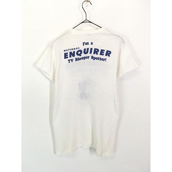レディース 古着 70s USA製 Hanes 「National Enquirer TV Blooper