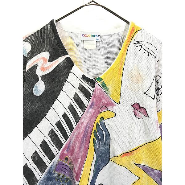 レディース 古着 90s USA製 KOLORWAY 音楽 ミュージック 楽器 ハンド
