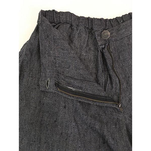 レディース 古着 90s FLAX 2way ロールアップ ヘビー リネン イージー