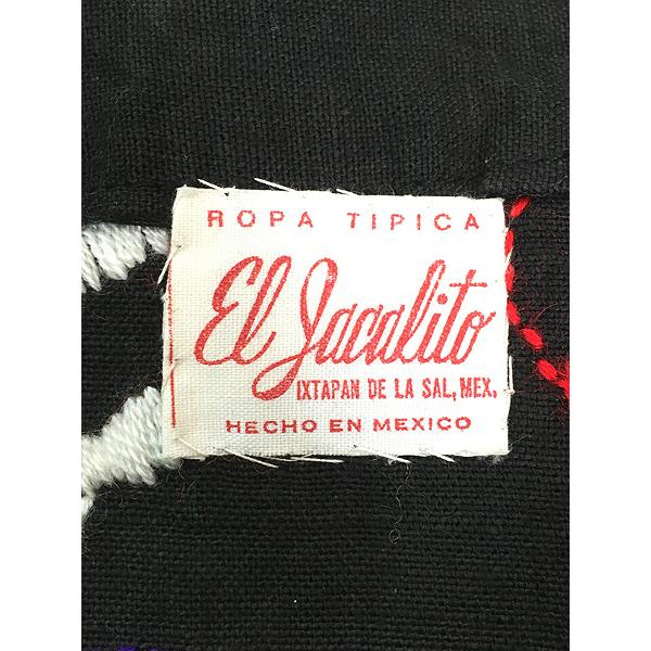 レディース 古着 70s Mexico製 El Jacalito ネイティブ 花 フラワー 総