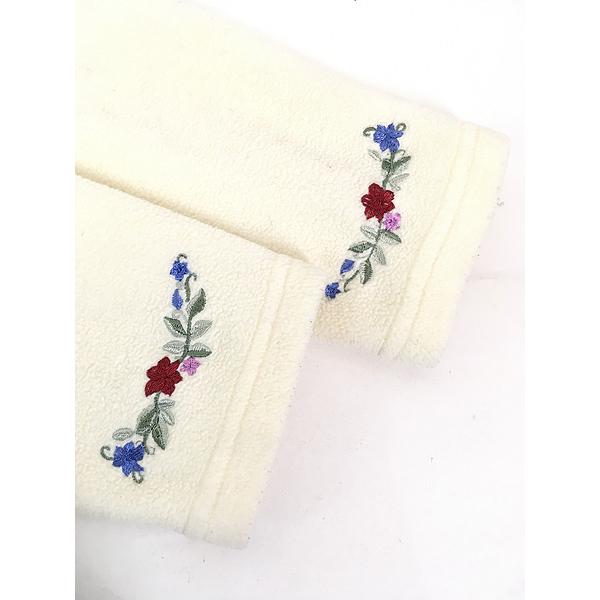 レディース 古着 00s LL Bean 花 フラワー 刺しゅう フリース