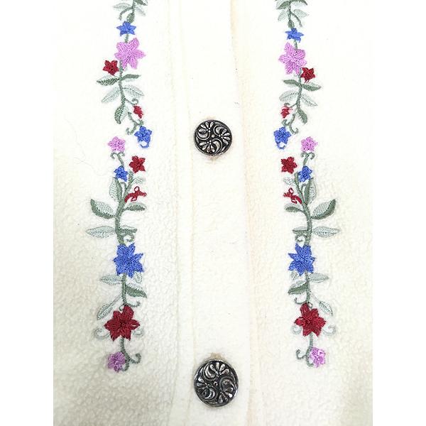 レディース 古着 00s LL Bean 花 フラワー 刺しゅう フリース