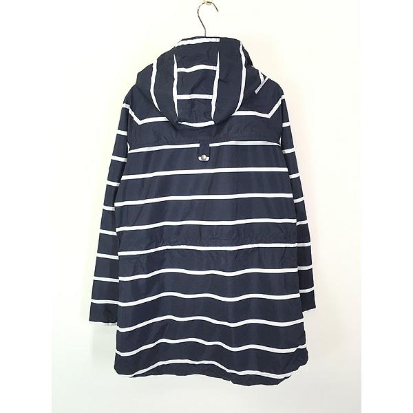 レディース 古着 Barbour 3ワラント 2way マリン ボーダー 防水 フーディー ホリウェル ジャケット XL位 古着 レディース 古着 Barbour 3ワラント 2way マリン ボーダー 防水