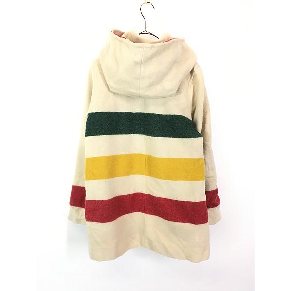 〔貴重〕70s Woolrich マルチカラー ウール ブランケット レディース 古着 70s USA製 WoolRich レインボー ボーダー ウール