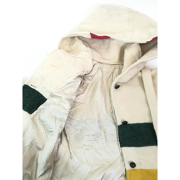 レディース 古着 70s USA製 WoolRich レインボー ボーダー ウール
