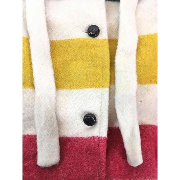 レディース 古着 70s USA製 WoolRich レインボー ボーダー ウール