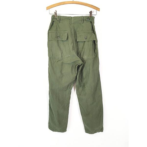 レディース 古着 60s 米軍 「初期」 コットンサテン ミリタリー ベイカー スリム パンツ W26 L29 古着 レディース 古着 60s 米軍 「初期」 コットンサテン ミリタリー