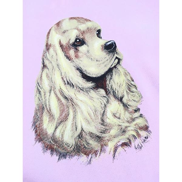 レディース 古着 80s USA製 犬 イングリッシュ コッカー スパニエル