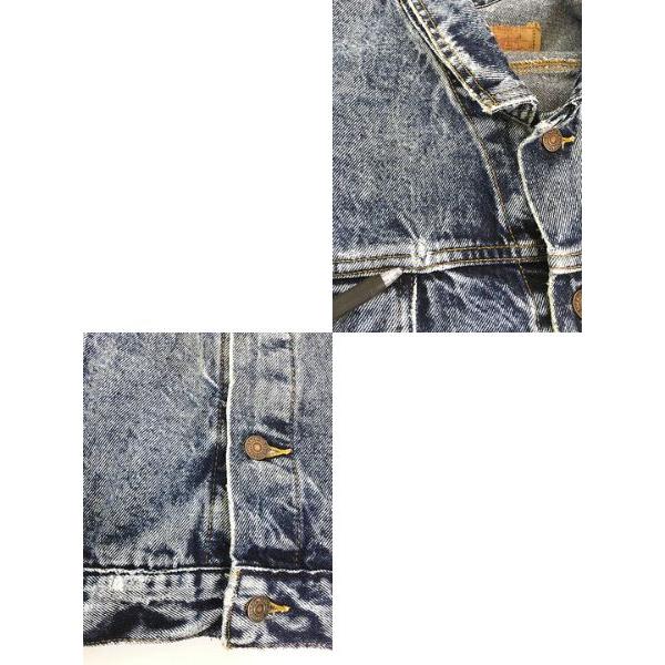 レディース 古着 80s USA製 Levi's 75068-0227 ワイドシルエット ケミカル アシッド デニム トラッカー ジャケット Gジャン S 古着 レディース 古着 80s USA製 Levi's 75068-0227 ワイドシルエット
