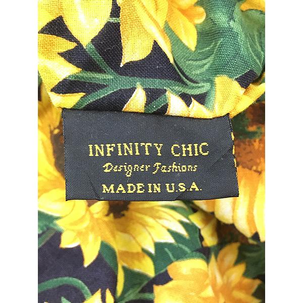 レディース 古着 90s USA製 INFINITY CHIC 花 フラワー ひまわり レディース 古着 90s USA製 INFINITY CHIC 花 フラワー ひまわり