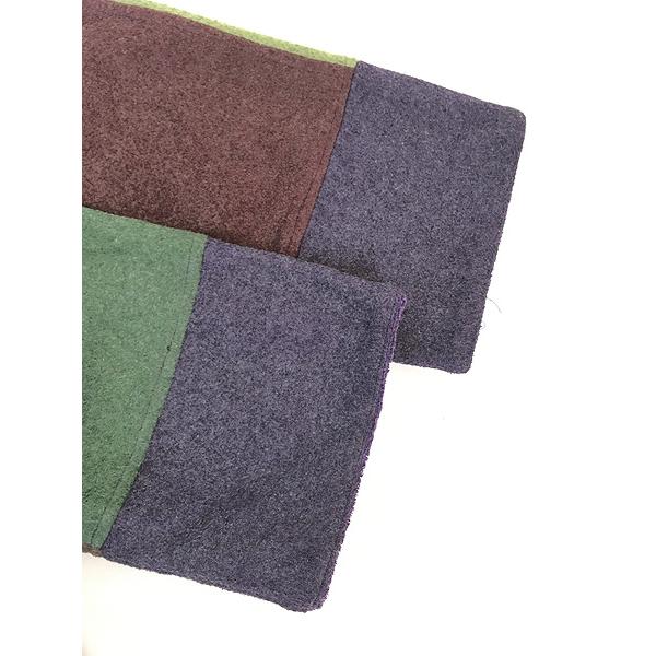 レディース 古着 90s Lee Andersen カラフル パッチワーク ボア襟