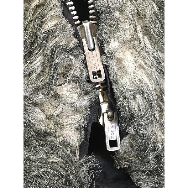 レディース 古着 60s VALOR 2tone MIX フェイク ファー フーディー