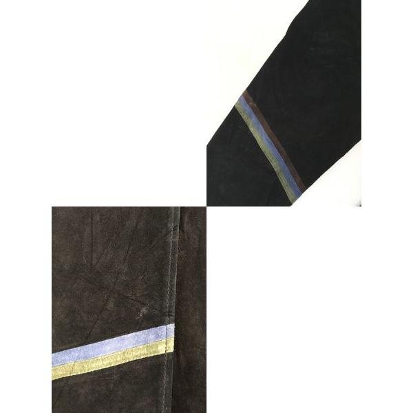 レディース 古着 80s CALIENTE COLORES カラフル アート 本革 スエード