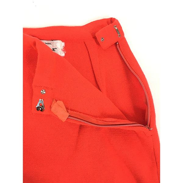 レディース 古着 60s Nan Elliot ネオン ウール ノーカラー モッズ