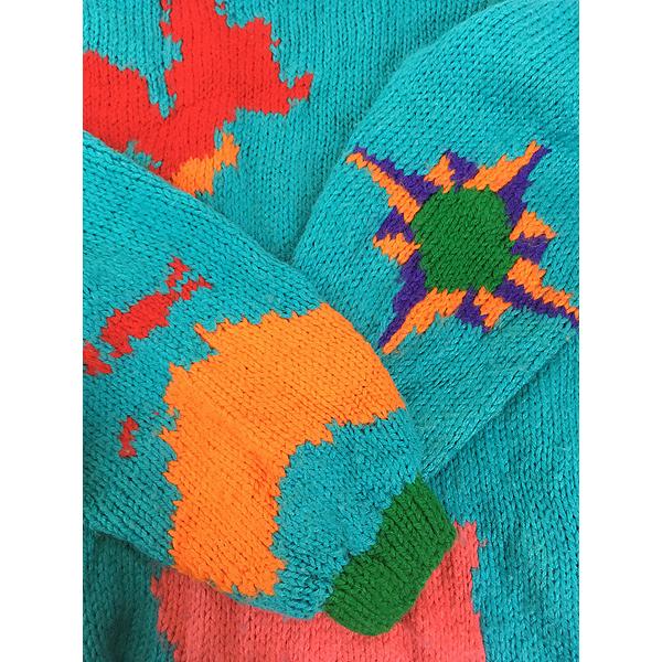 レディース 古着 60s GOLDEN LOTUS at WAIKIKI 風景 総柄 光沢