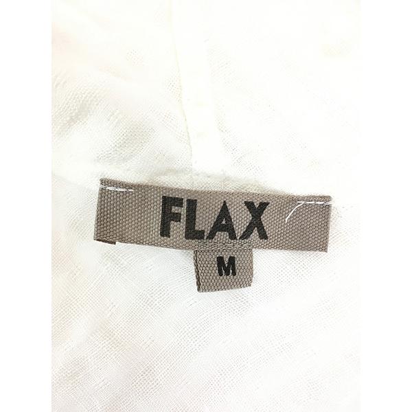 レディース 古着 FLAX シンプル BIGカラー ホワイト ワイド リネン