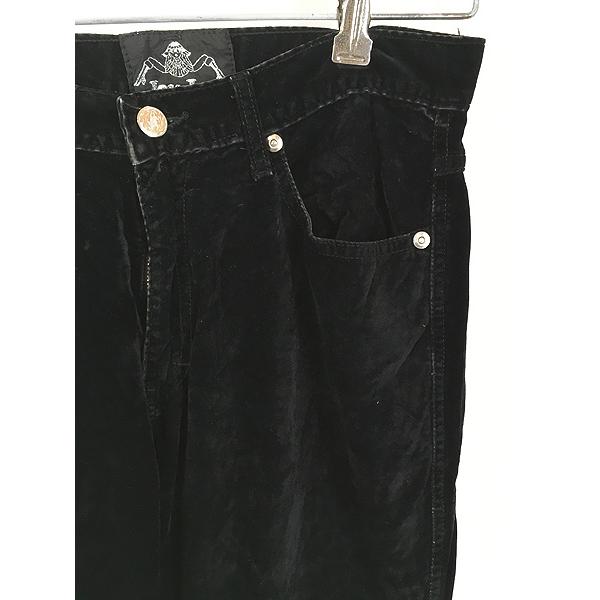 レディース 古着 90s JouJou 光沢 ブラック ベルベット ベロア