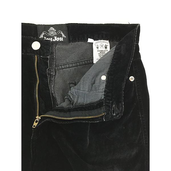 レディース 古着 90s JouJou 光沢 ブラック ベルベット ベロア