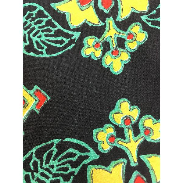 レディース 古着 70s オリエンタル ストライプ 総柄 ハンドメイド 8分