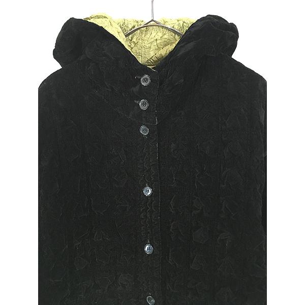 レディース 古着 90s UBU スクエア シャーリング デザイン 中綿 パデッド リバーシブル ベロア ジャケット M 古着 レディース 古着 90s UBU スクエア シャーリング デザイン 中綿