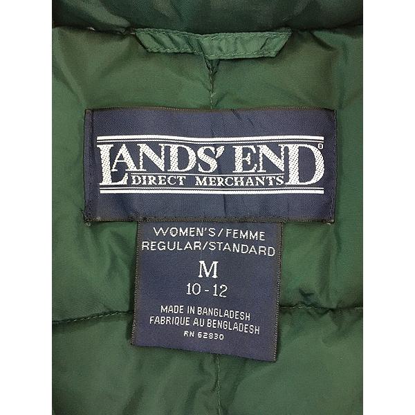 レディース 古着 90s LANDS' END 軽量 ナイロン シェル グース ダウン