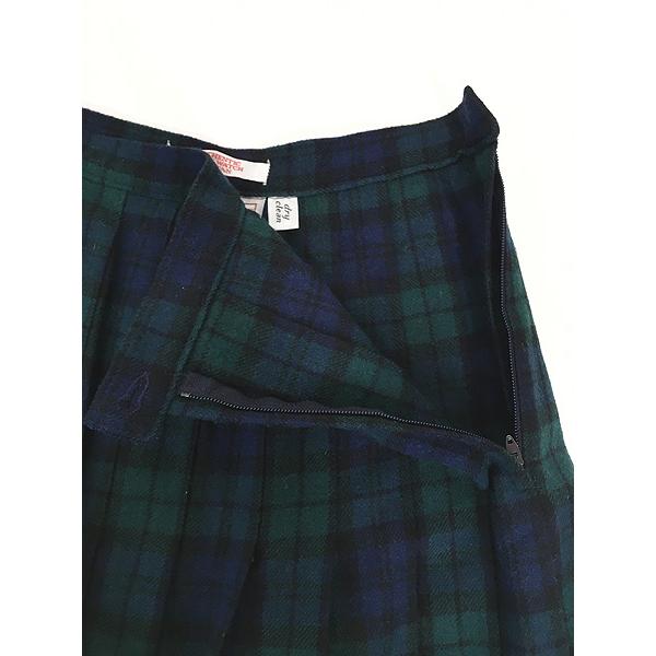 レディース 古着 70s USA製 Pendleton ブラックウォッチ チェック