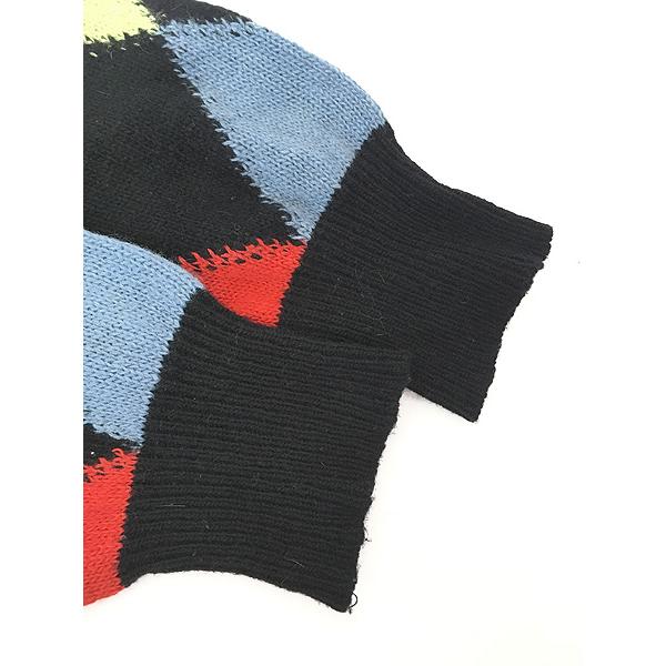 レディース 古着 90s ESPRIT カラフル ダイヤ 菱形 ハイネック ウール