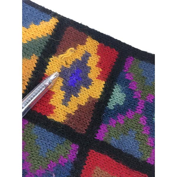 レディース 古着 Allpaca カラフル 幾何学 マルチパターン アルパカ