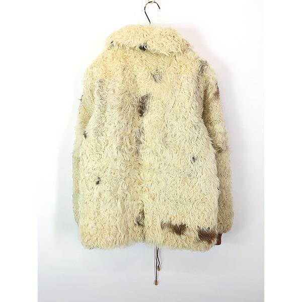 レディース 古着 80s Dino Ricco カール ラムスキン レザー リアル