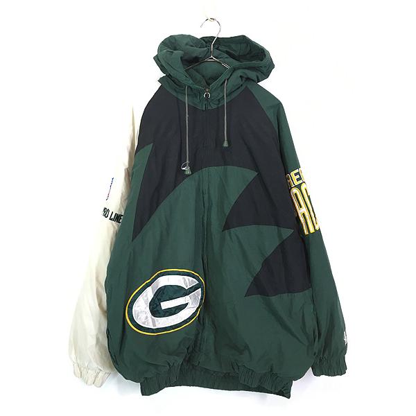 古着 90s NFL Green Bay Packers パッカーズ パデット ナイロン