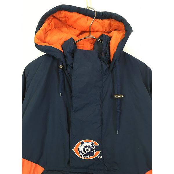 古着 90s STARTER NFL Chicago Bears ベアーズ ハーフジップ パデット