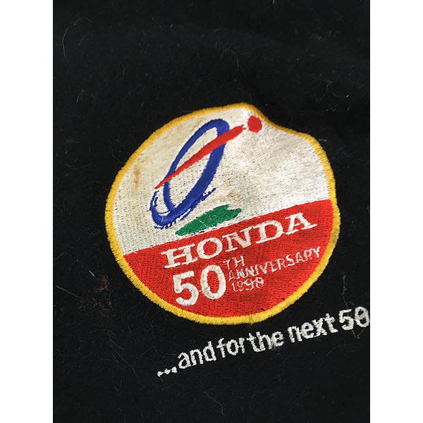 古着 90s 英国製 HONDA ウィング ロゴ 50周年 アニバーサリー 本革