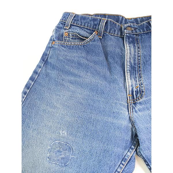 古着 90s USA製 Levi's 505-0215 リペア 濃紺 ブルー デニム パンツ ジーンズ スリム W35 L31 古着 90s USA製 Levi's 505-0215 リペア 濃紺 ブルー デニム パンツ