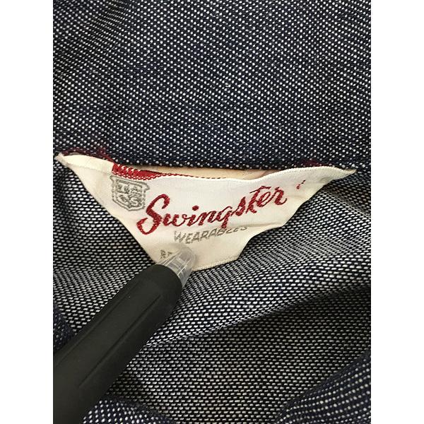 古着 70s Swingster ライトオンス バットダイ デニム ジャケット L位