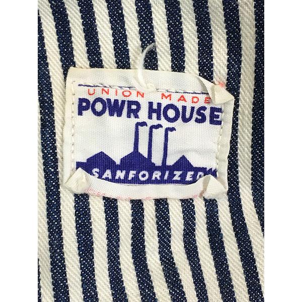 古着 40-50s POWR HOUSE エプロン付 Wニー ヒッコリー デニム ワーク
