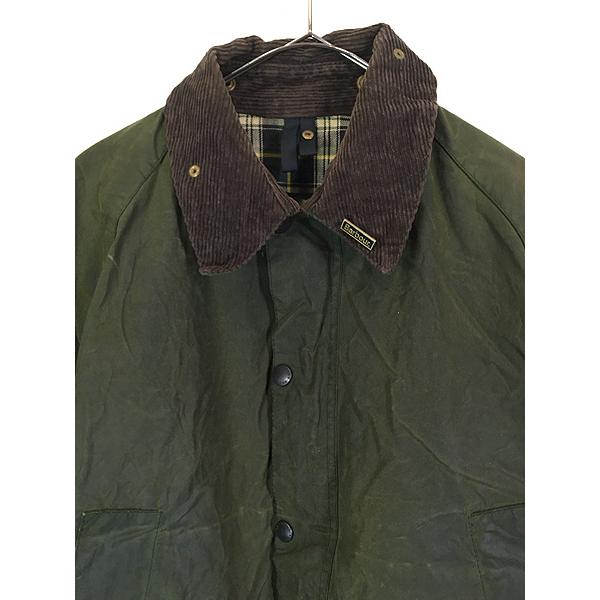 美品 Barbour BEDALE オリーブ 42 英国製 3ワラント 古着 90s 英国製 Barbour 3ワラント 「BEDALE」 オイルド