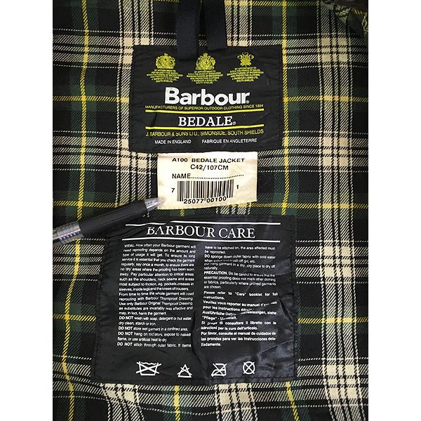 古着 90s 英国製 Barbour 3ワラント 「BEDALE」 オイルド