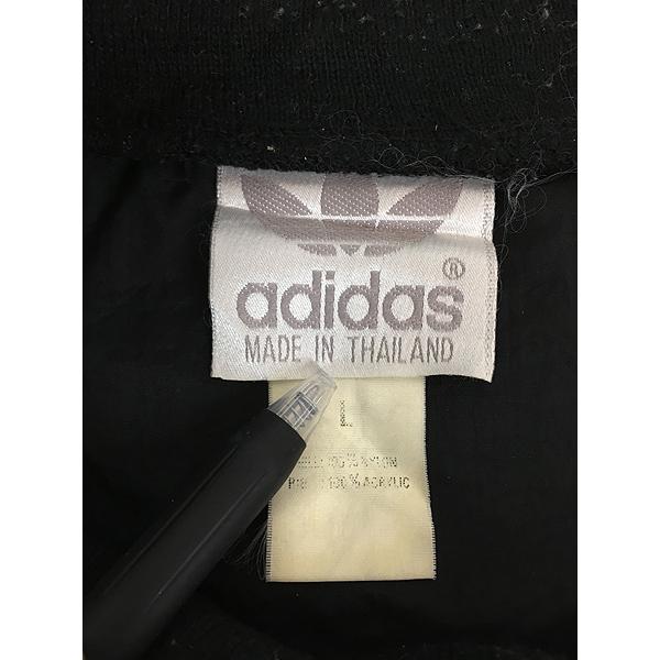 古着 90s adidas 黒×紫 バイカラー ショルダー ジップ プルオーバー