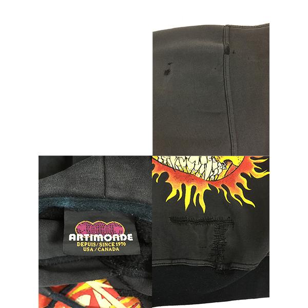 古着 90s Canada製 METALLICA × PUSHEAD 「FLAME SKULL」 ヘヴィ