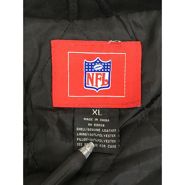 古着 Philadelphia Eagles イーグルス 本革 スエード レザー パデット