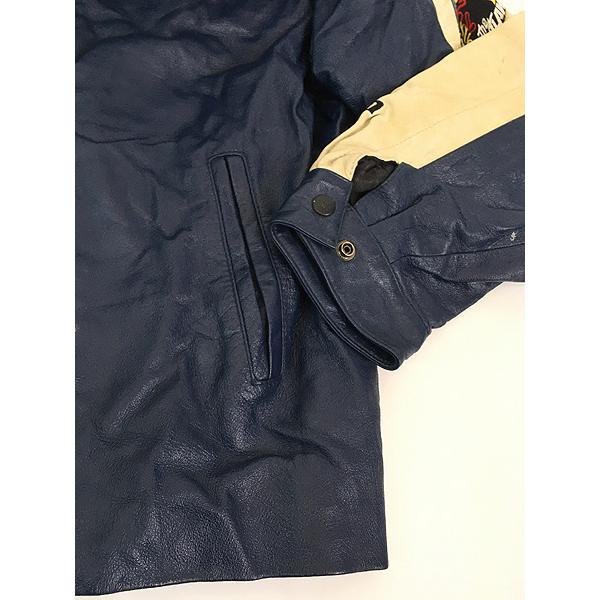 古着 CHASE 「Budweiser」 企業 刺しゅう レーシング 本革 レザー