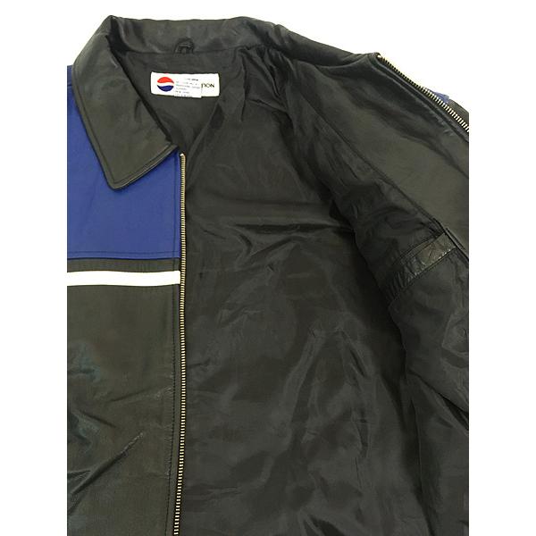 古着 PEPSI ペプシ コーラ 企業 本革 カウ レザー エナメル パッチ バイカラー スポーツ ジャケット XL 古着 古着 PEPSI ペプシ コーラ 企業 本革 カウ レザー エナメル パッチ