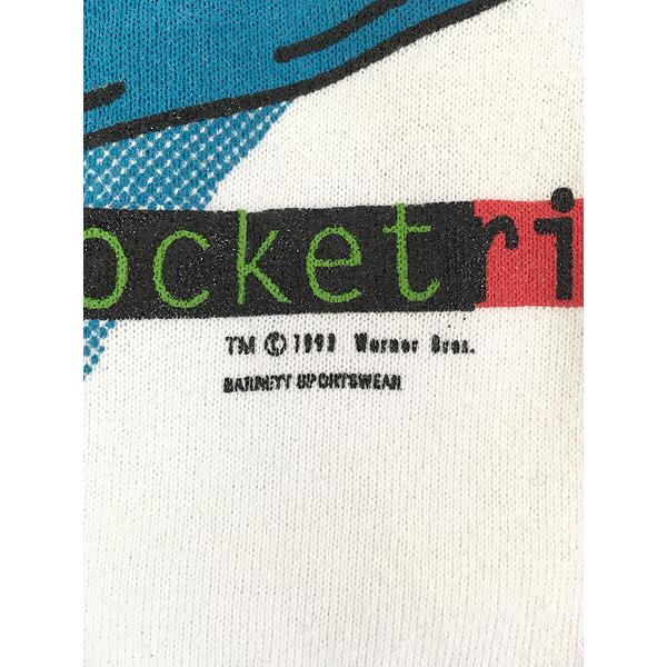 古着 90s USA製 LOONEY TUNES Marvin the Martian 「Rocket Rider」 マービン 両面 スウェット トレーナー L 古着 古着 90s USA製 LOONEY TUNES Marvin the Martian 「Rocket Rider